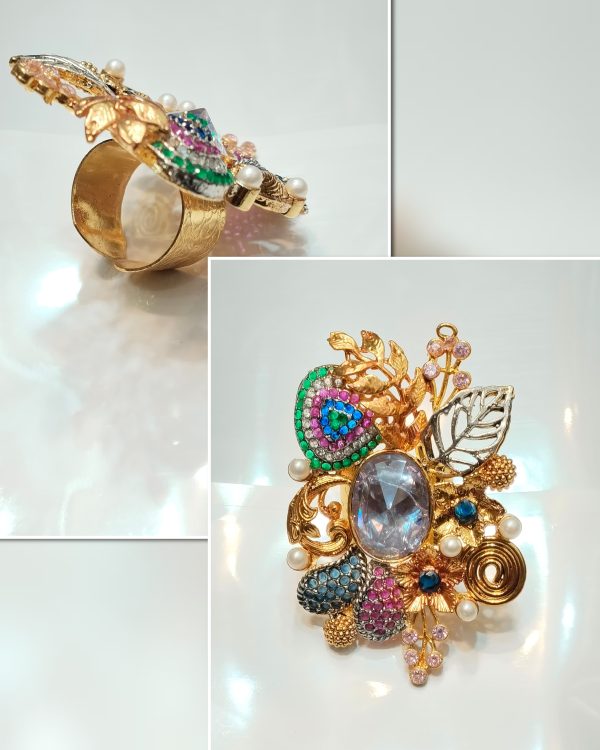Unique And stylish casting Made Zircon stones Adjustable Ring Exclusive By Unique Fancy Jewellery.