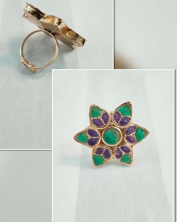 Thap'pa Kundan Made Adjustable Rings Exclusive By Unique Fancy Jewellery. - Image 14