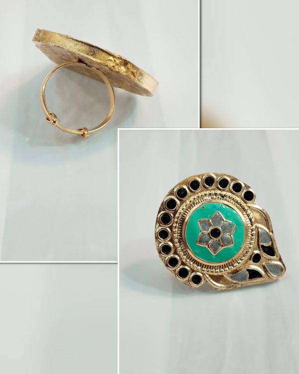 Thap'pa Kundan Made Adjustable Rings Exclusive By Unique Fancy Jewellery. - Image 12