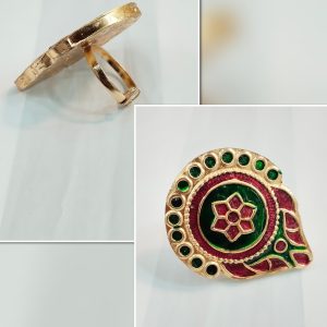 Thap'pa Kundan Made Adjustable Rings Exclusive By Unique Fancy Jewellery.