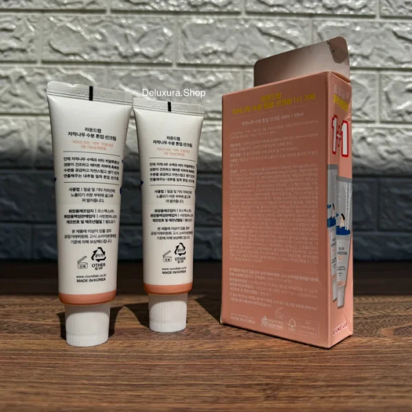 2 Pack Round Lab Birch Juice Moisturizing Sun Cream 50ML Set SPF50+ PA++++ - Image 5