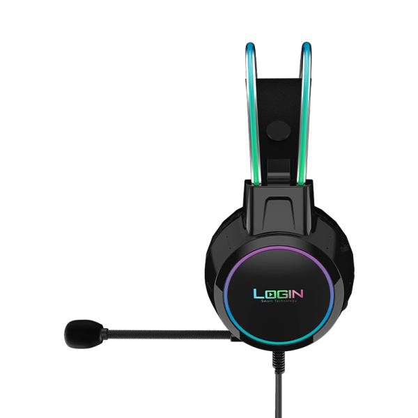 Login L-285 Gaming Headphone With RGB Multi Colors light. - Image 3