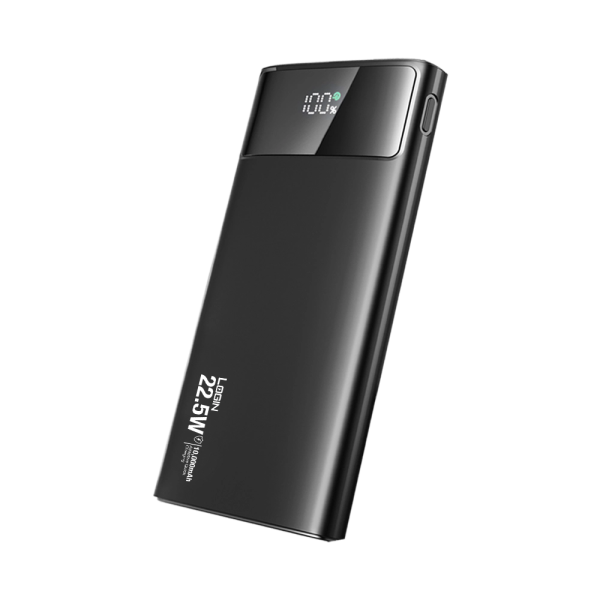 Login L-703 Power Bank With Digital Display (Black).