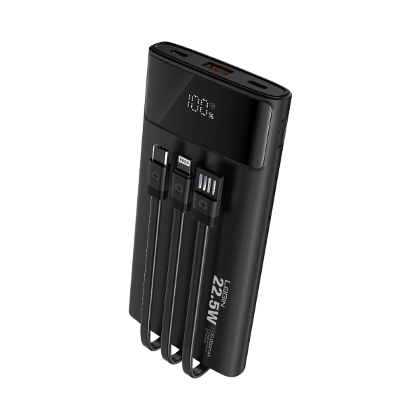 Login L-703 Power Bank With Digital Display (Black). - Image 2