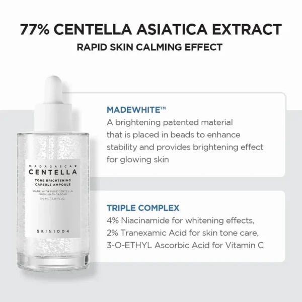 Skin 1004Madagascar Centella Tone Brightening Capsule Ampoule 100ML: - Image 5