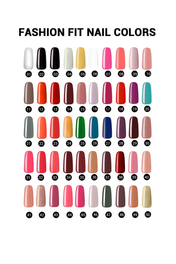 Rivaj uk Fashion Fit Nail Color 9ml 50 Beautiful Shades - Image 3