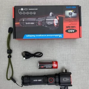 Rechargable Emergency Flashlight And Charging Bank Waterproof LED Powerful Torch.