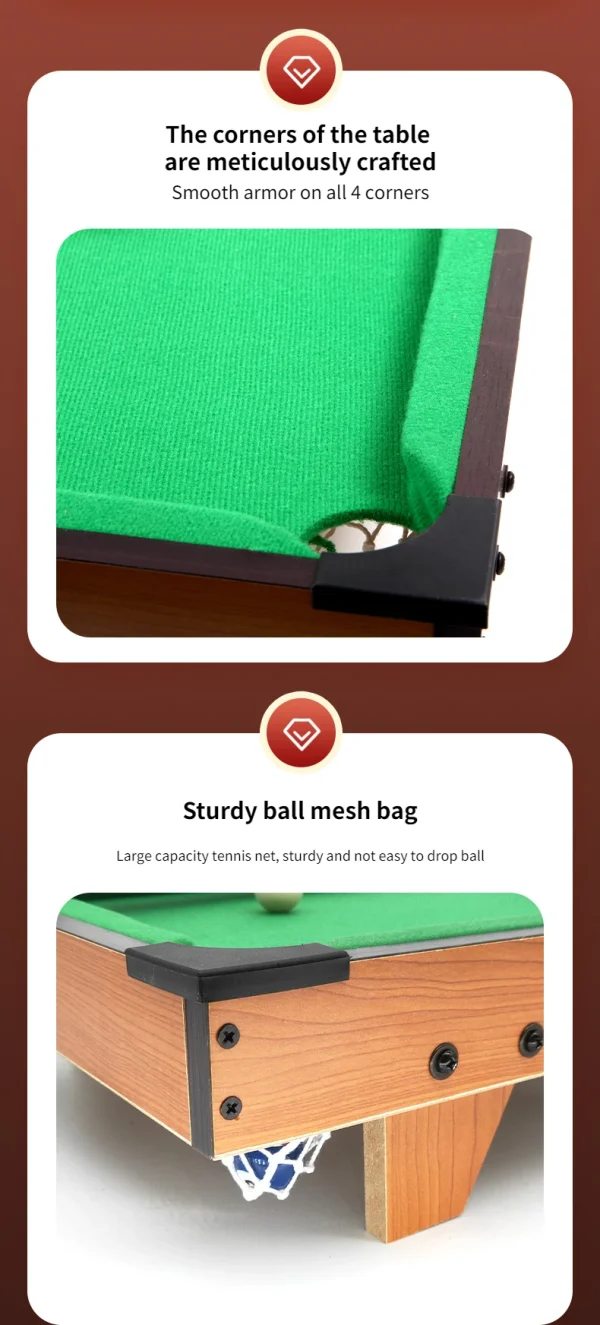 Mini Pool Table Billiards Snooker Toy Party Montessori Sports Table Game - Image 5