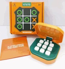 Electronic Game TIC-TAC-TOE 9 in 1 Educational Montessori Puzzle Thinking Table Game Portable Practice Noughts and Crosses Game
