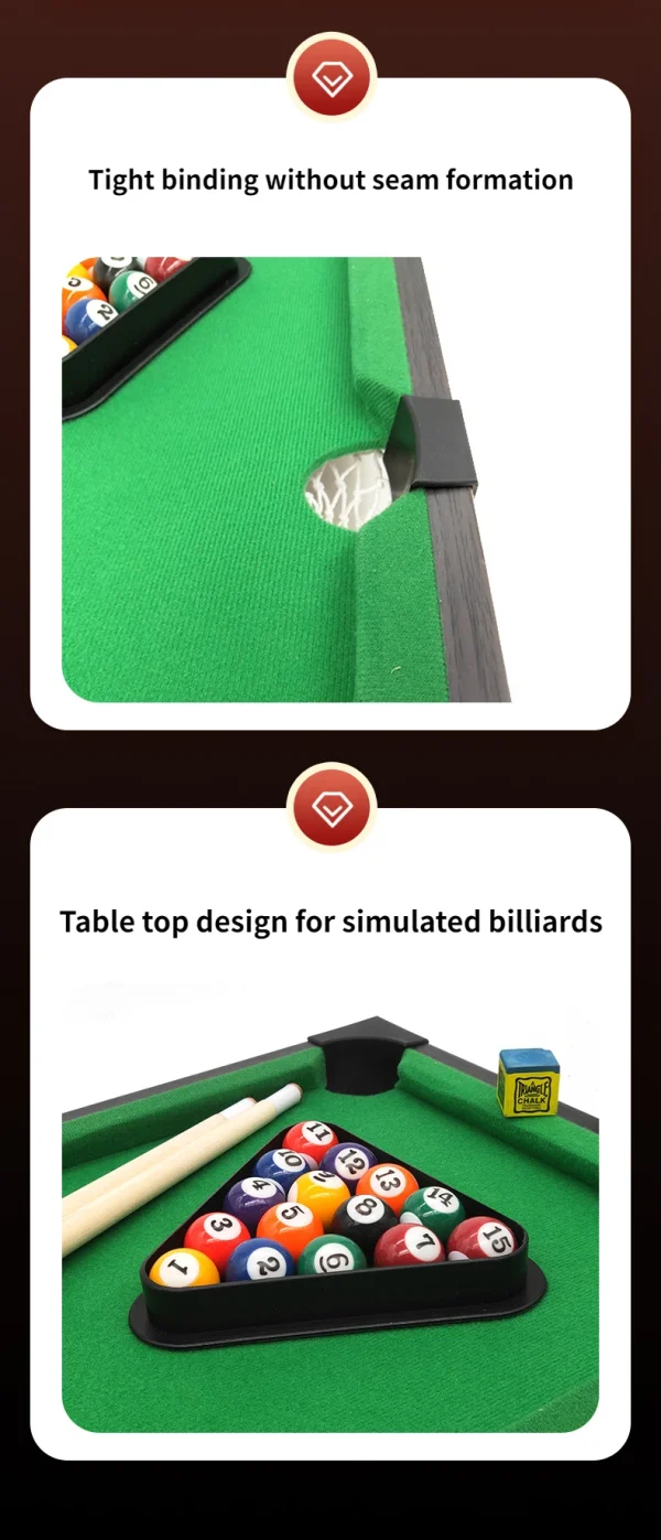 Mini Pool Table Billiards Snooker Toy Party Montessori Sports Table Game - Image 7