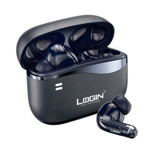 Login L-212 Earbuds, With ANC+ENC+Gaming (Dark Blue).