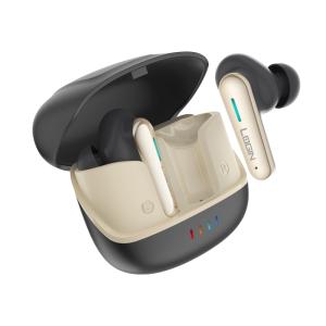 Login L-206 Earbuds, Wireless, Bluetooth, 400 mAh Battery (Golden).