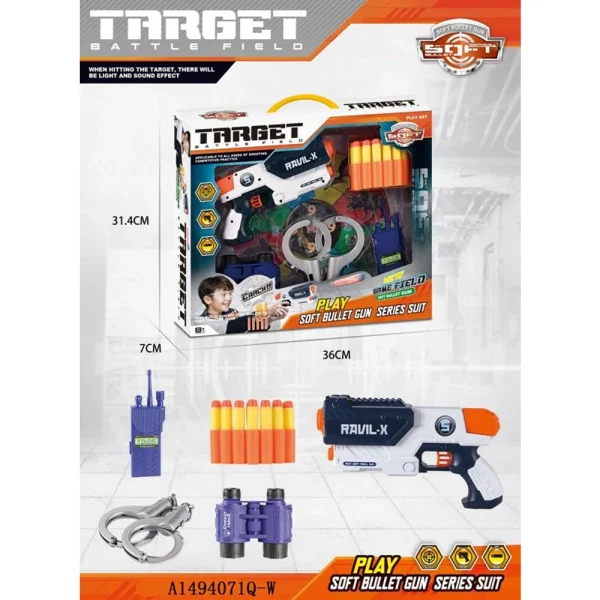 Electric Soft Bullet Gun and Army Toy Guns Set with Light and Sound Effects - Image 3