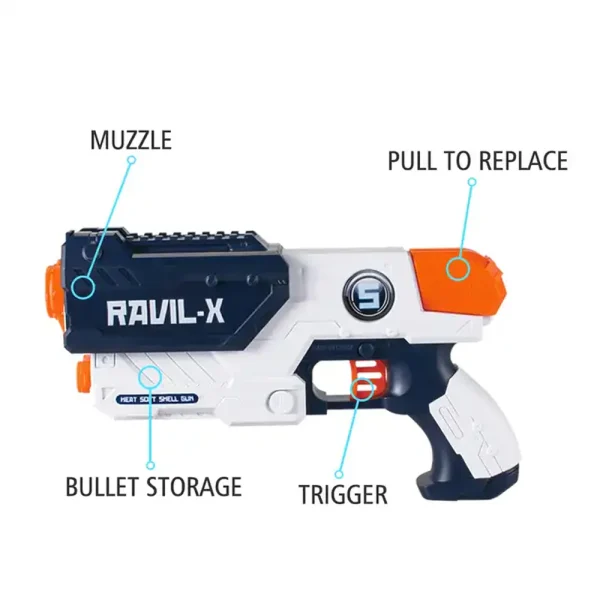 Electric Soft Bullet Gun and Army Toy Guns Set with Light and Sound Effects - Image 5