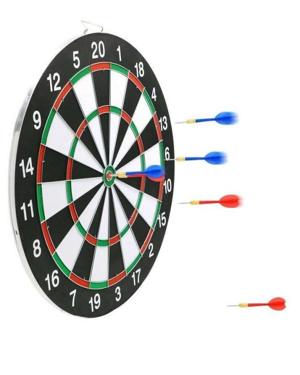 15" Dart Board With 6 Darts Game Set Box pack