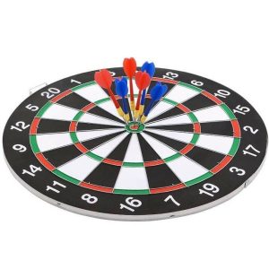 15" Dart Board With 6 Darts Game Set