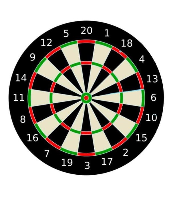 17 inch Crystal Double Sided Original Dart Board Game With 6 Darts: