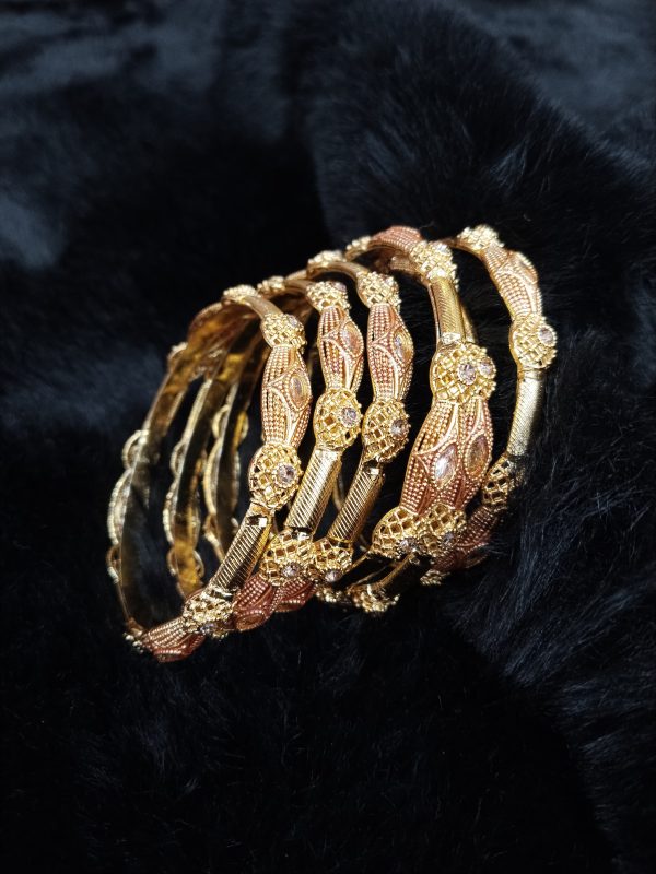 Casting bridal Made Bangles Set Exclusive By Unique Fancy Jewelry