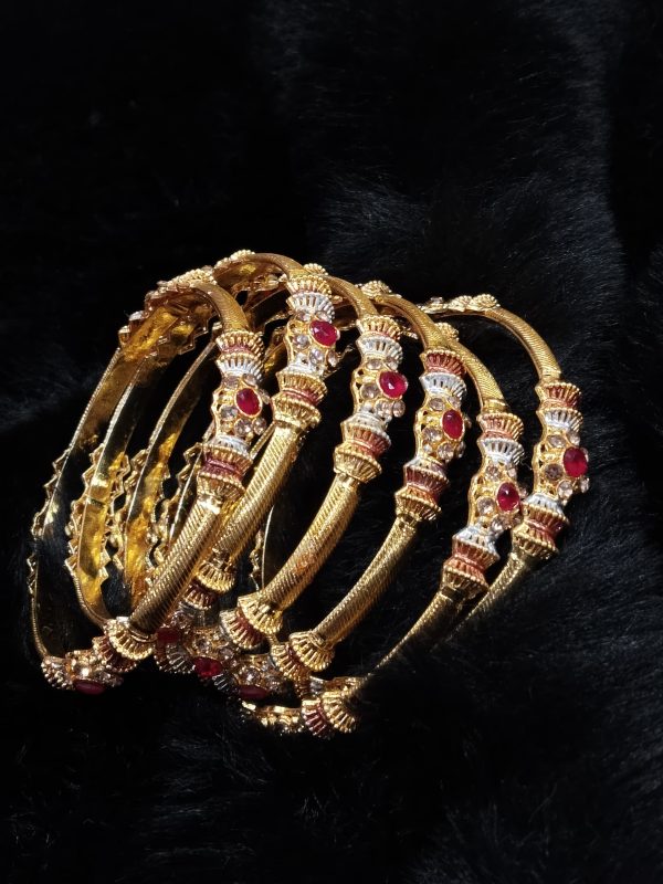 Casting rajwari antique Bangles Set 6pc Exclusive By Unique Fancy Jewelry - Image 2