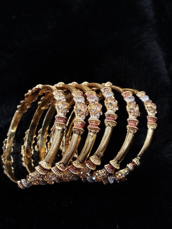 Casting rajwari antique Bangles Set 6pc Exclusive By Unique Fancy Jewelry