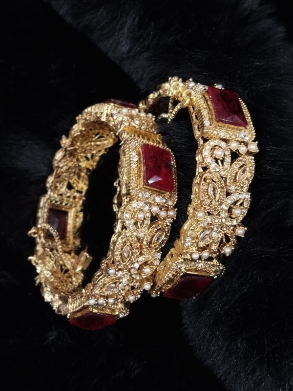Casting Made Openable Bangles Set  By Unique Fancy Jewelry 