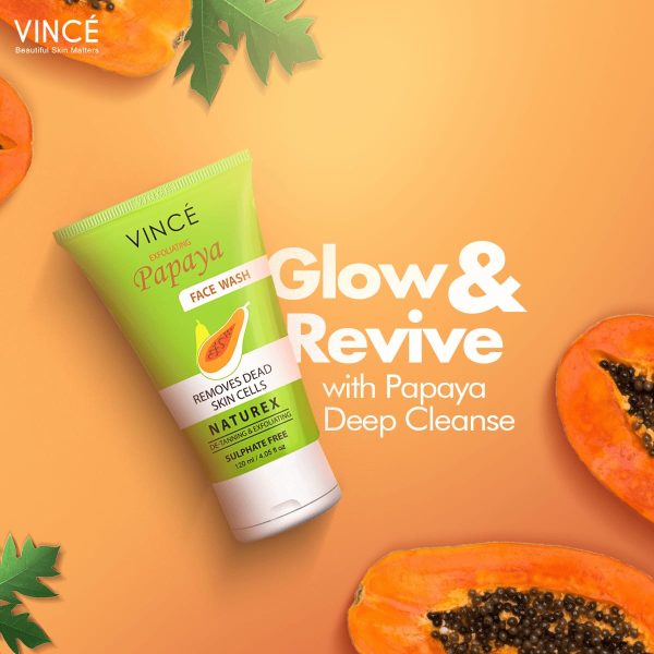 VINCE EXFOLIATING Papaya Face Wash 120ml - Image 2