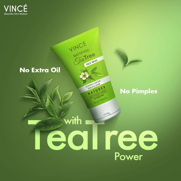 Vince Naturex Mattifying Tea Tree Face Wash 120 ML - Image 2