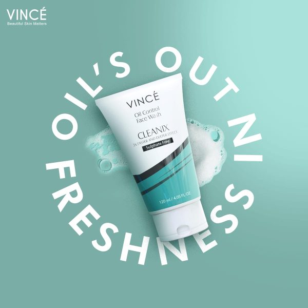 Vince Oil Control Face Wash 120ml - Image 3