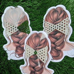 Exquisite Crystal beats Stereo Bow Hairpin Flash Diamond Spring Clip 1pc