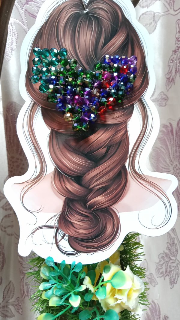 Exquisite Hand Made Crystal beats Stereo Hairpin Flash Diamond  Clip 1pc