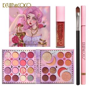 Kevin & Coco Eyeshadow Makeup Set (Pink bag)