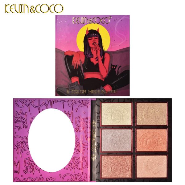 Kevin & Coco Highlighter Palette 6 Colors: - Image 5