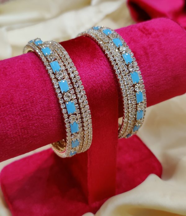 China Gold Bangles Set with 2 Karay  Exclusive By Unique Fancy Jeweler - Image 2