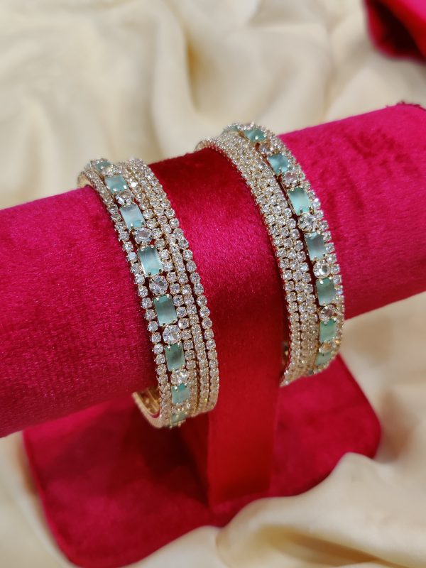 China Gold Bangles Set with 2 Karay  Exclusive By Unique Fancy Jeweler - Image 3
