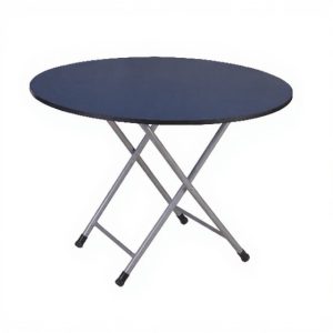 Boss B-215-SW Steel Wooden Round Table 39″ With Silver Frame
