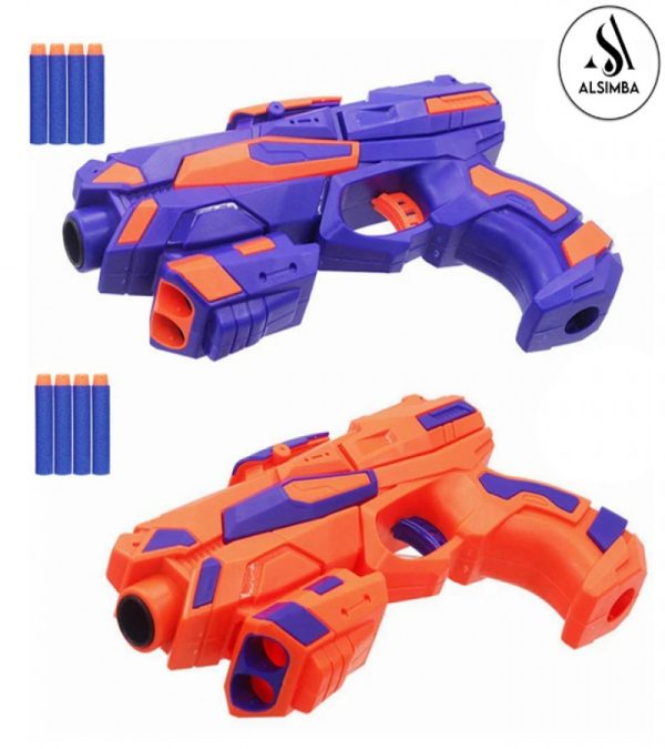 Alsimba Frost Nova Manual Soft Nerf Dart Toy Gun for Kids – 3 Darts, Stick-Ons – Durable Plastic – 8" – Orange - Image 2
