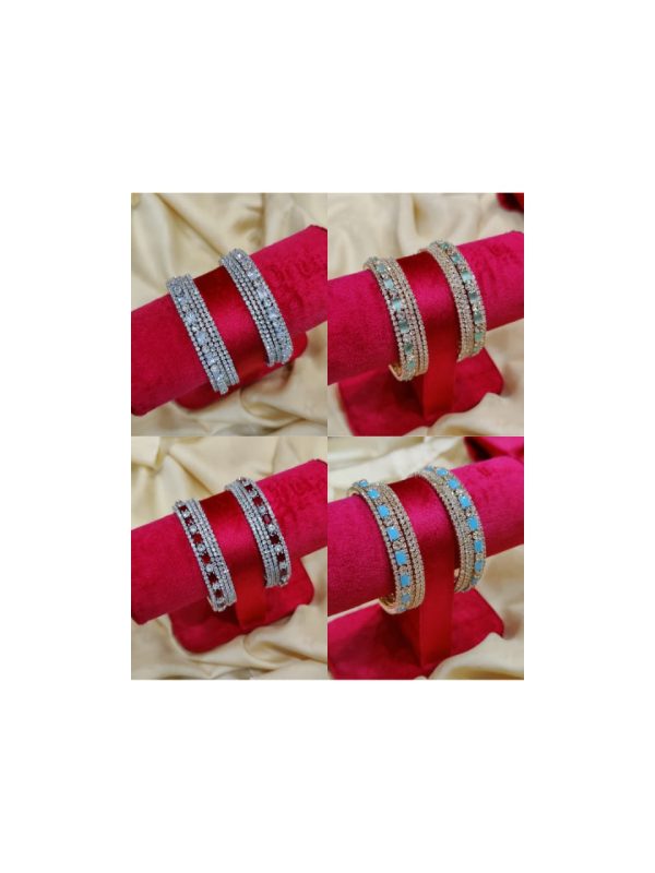 China Gold Bangles Set with 2 Karay  Exclusive By Unique Fancy Jeweler