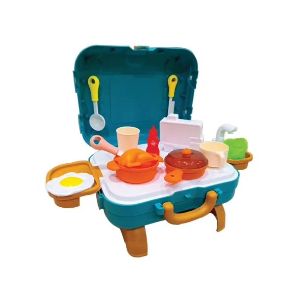 27 Pcs Kitchen Set Toy For Kids Briefcase style kitchen set. - Image 3