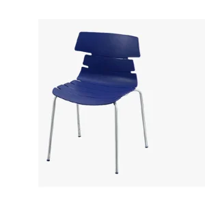 Boss BP-320 Phata Shell Chair with Silver Legs  Wood Cut Style