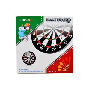 12" Dart Board With 4 Darts (Box Pack)