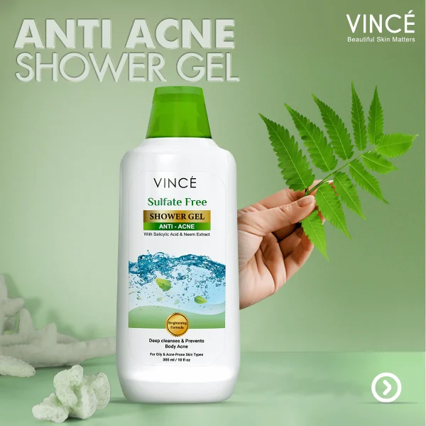 Vince Anti Acne Shower Gel 300ml - Image 3