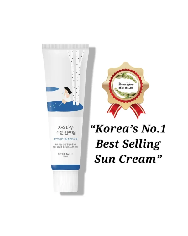 2 Pack Round Lab Birch Juice Moisturizing Sun Cream 50ML Set SPF50+ PA++++ - Image 6