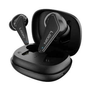 Login L-202 TWS Earbuds With Dot LED Display ( Black, White).