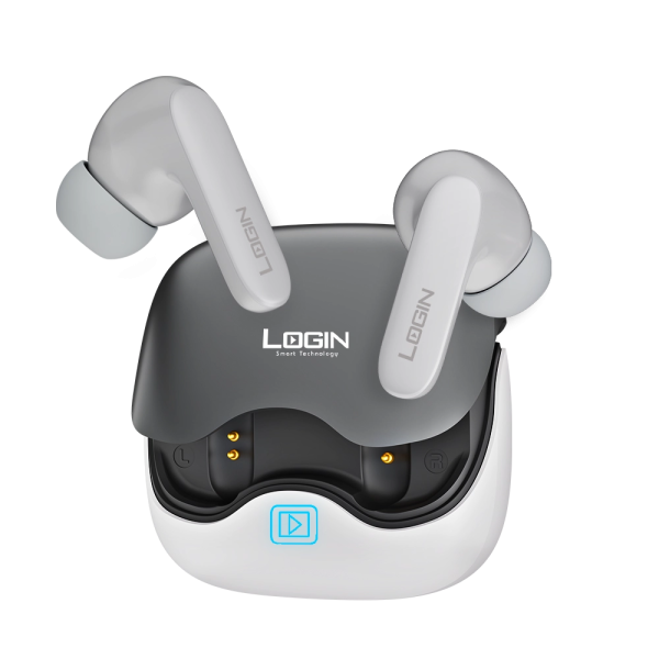 Login L-200 Earbuds With Advanced Noice Cancellation And LED Display.