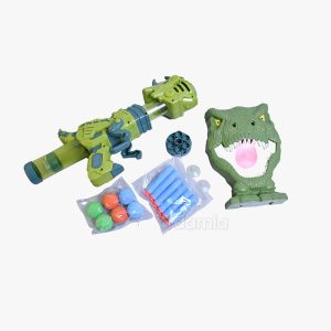 Dual-Use Dinosaur Air Power Gun + Dinosaur Target(6 EVA Balls,6 EVA Bullet)