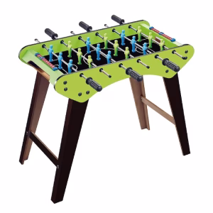 Table football with court, Flippy, short legs, 8 handles, scoreboard, 72 x 8 x 36 cm, wood/steel/ABS, green