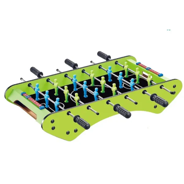 Table football with court, Flippy, short legs, 8 handles, scoreboard, 72 x 8 x 36 cm, wood/steel/ABS, green - Image 4