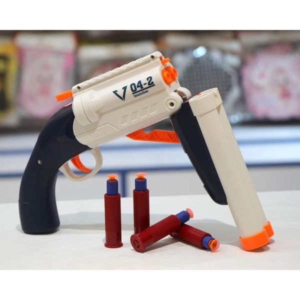 Blast Soft Bullet Toy Nerf Gun Double Nozzle With Bullet Shell And 10 Pcs Suction Bullets Toy Gun - Image 3