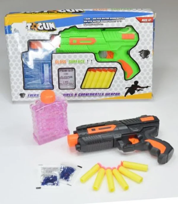 Soft-Gun with Soft Darts and Water Balls Gun Pistol New: - Image 6