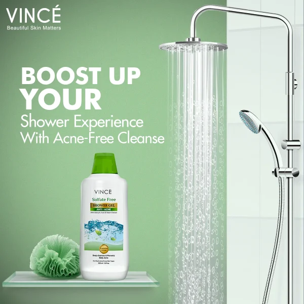 Vince Anti Acne Shower Gel 300ml - Image 4